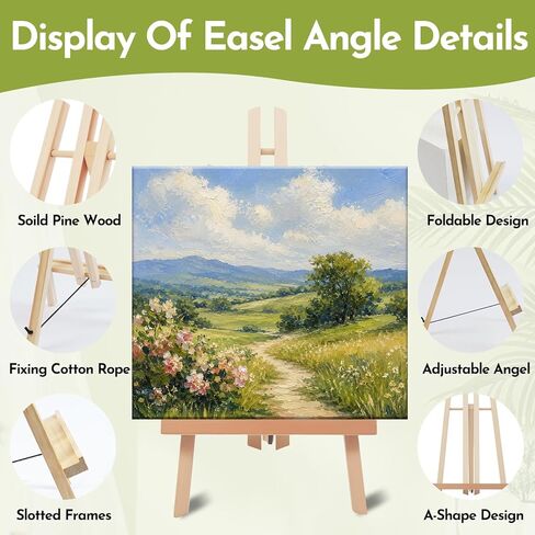 Conda 2 Pack 17 Inch Wooden Tabletop Easel Stand, A-Frame Art Painting Easel for Painting, Display & Art Creation, Canvas Holder for Artists, Students & Hobbyists in Saudi Arabia