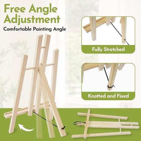 Conda 2 Pack 17 Inch Wooden Tabletop Easel Stand, A-Frame Art Painting Easel for Painting, Display & Art Creation, Canvas Holder for Artists, Students & Hobbyists in Saudi Arabia