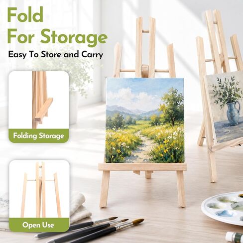 Conda 2 Pack 17 Inch Wooden Tabletop Easel Stand, A-Frame Art Painting Easel for Painting, Display & Art Creation, Canvas Holder for Artists, Students & Hobbyists in Saudi Arabia