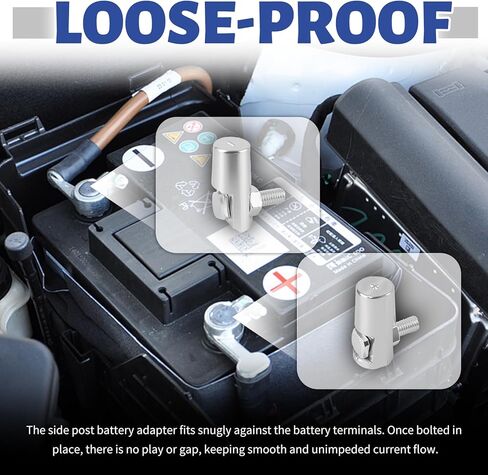 2PCS U1 Flag Side Post to Top Post Battery Adapter,Heavy-Duty Positive & Negative Battery Posts Adapters,Professional Batteries Terminal Adapter Car Accessories for Car Truck Boat in Saudi Arabia