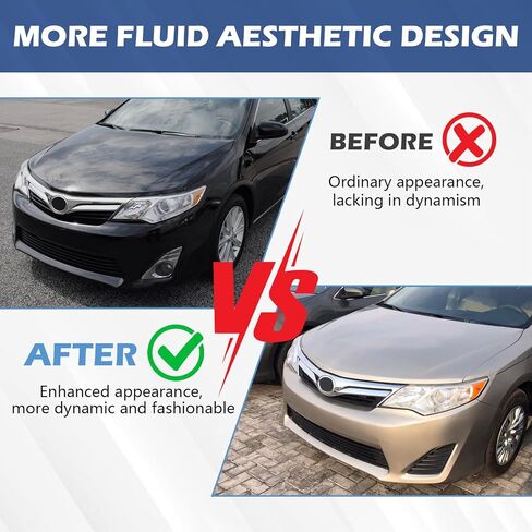 Front Fog Light Cover Compatible with 2012 2013 2014 Camry L/LE/XLE/Hybrid (XLE, LE), ABS Front Fog Lamp Cover trim for Left &Right Side Replaces for 5212806260 5212706260 in Saudi Arabia