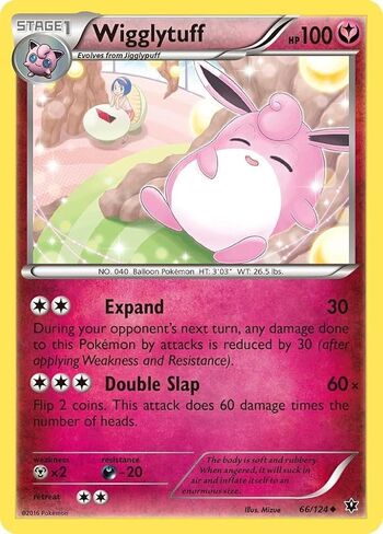 Pokemon - Wigglytuff 66/124 - Fates Collide - Fairy Type - Single Card in Saudi Arabia