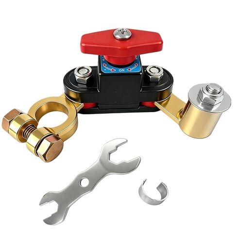 Battery Disconnect Switch, Adjustable Pure Copper Manual Rotary Power Cut Off Switch, High Conductivity 12V-24V Shut Off Switch for Car Truck RV Boat, 1PC in Kuwait