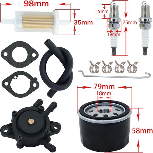 597128 Carburetor Fits for B&S 44U577 44U677 44U777 44U877 40N777 40N877 Replacement for 596033 596375 595321 595216 597126 594207 593197 593198 with Oil Filter Fuel Pump in Saudi Arabia