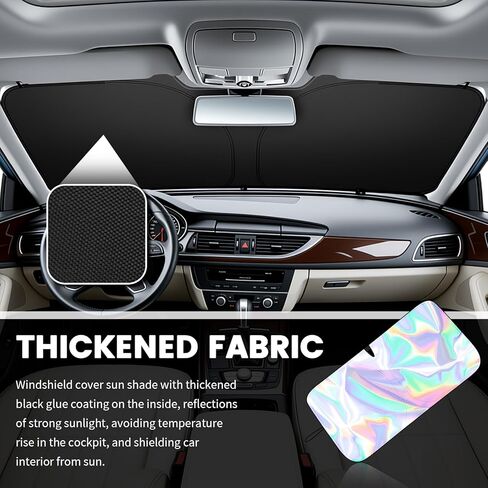 59x31 Car Windshield Sun Shade,Foldable Sun Blocker for Car Windshield with Storage Pouch,Universal Windshields Cover Suns Shade for Most Cars & Small SUVs for Summer Parking in Saudi Arabia