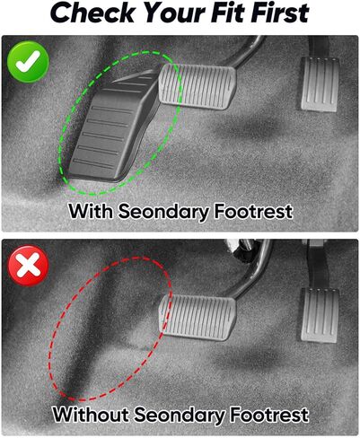 Van Mats for Ford Transit Connect: Custom Fit 2014-2021 Vinyl Floor and Floor Posts Front Row with Secondary Footrest Only – Heavy-Duty All-Weather TPE Accessories for Van Cargo | Work | Family in Saudi Arabia
