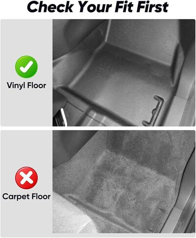Van Mats for Ford Transit Connect: Custom Fit 2014-2021 Vinyl Floor and Floor Posts Front Row with Secondary Footrest Only – Heavy-Duty All-Weather TPE Accessories for Van Cargo | Work | Family in Saudi Arabia