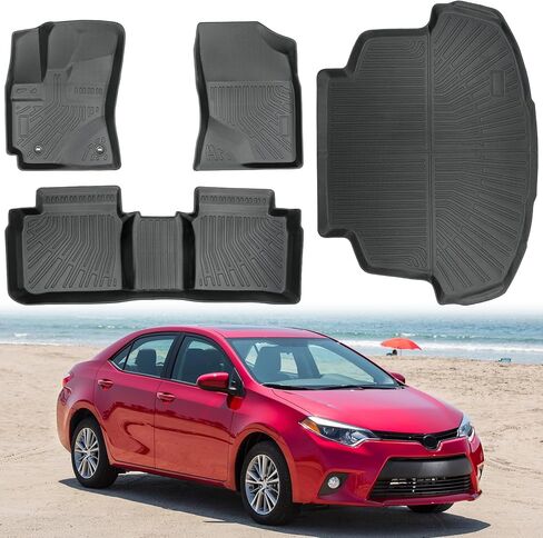 Car Floor Mats for 2026 Toyota RAV4 Hybrid (Not for Phev) TPE Full Set with Cargo Liner & 2nd Row Backrest Mat,All Weather Protection Custom Fit Full Coverage Anti-Slip Waterproof in Saudi Arabia