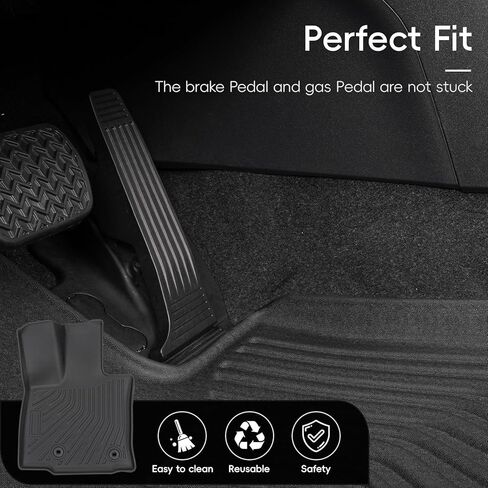 Car Floor Mats for 2026 Toyota RAV4 Hybrid (Not for Phev) TPE Full Set with Cargo Liner & 2nd Row Backrest Mat,All Weather Protection Custom Fit Full Coverage Anti-Slip Waterproof in Kuwait