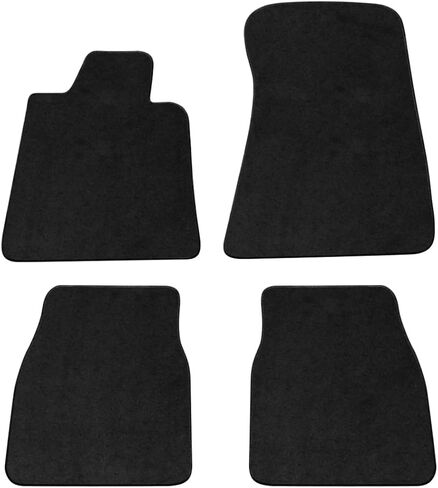 Nylon Floor Mats, Compatible with 84-91 BMW E30 3 Series Coupe Black Front Rear 4 Pieces Full Set Interior Car Carpets Liner in Saudi Arabia