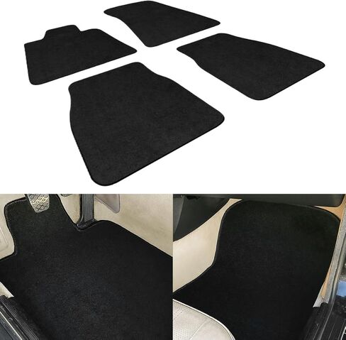 Nylon Floor Mats, Compatible with 84-91 BMW E30 3 Series Coupe Black Front Rear 4 Pieces Full Set Interior Car Carpets Liner in Saudi Arabia