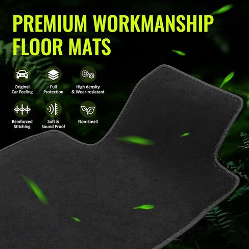 Nylon Floor Mats, Compatible with 84-91 BMW E30 3 Series Coupe Black Front Rear 4 Pieces Full Set Interior Car Carpets Liner in Saudi Arabia