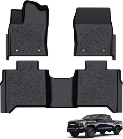 Car Floor Mats for 2026 Toyota RAV4 Hybrid (Not for Phev) TPE Full Set with Cargo Liner & 2nd Row Backrest Mat,All Weather Protection Custom Fit Full Coverage Anti-Slip Waterproof in Kuwait