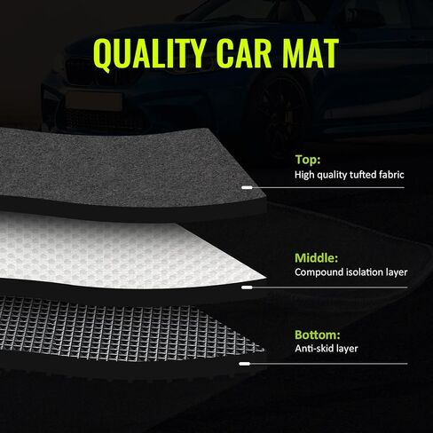 Nylon Floor Mats, Compatible with 84-91 BMW E30 3 Series Coupe Black Front Rear 4 Pieces Full Set Interior Car Carpets Liner in Saudi Arabia