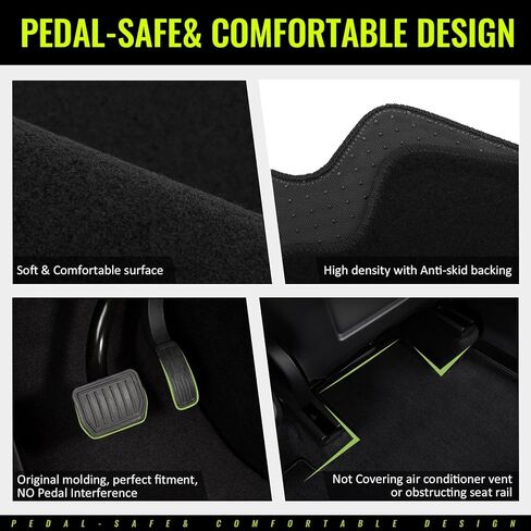 Nylon Floor Mats, Compatible with 84-91 BMW E30 3 Series Coupe Black Front Rear 4 Pieces Full Set Interior Car Carpets Liner in Saudi Arabia