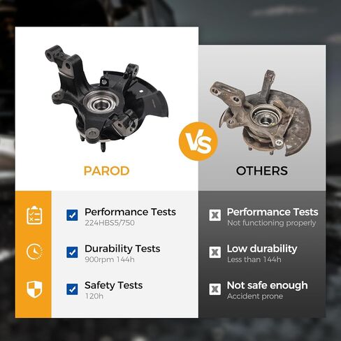 PAROD LK057 Front Left Steering Knuckle and Wheel Hub Assembly Fit for 2011 2012 2013 2014 Ford Edge, Driver Side, 686-265 in Kuwait