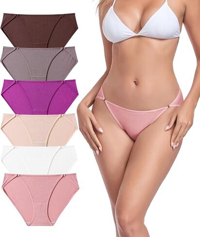 COLORFULLEAF Womens String Bikini Underwear Soft Modal Hipster Panty Sexy High Cut Cheeky Bikini Panties in Saudi Arabia