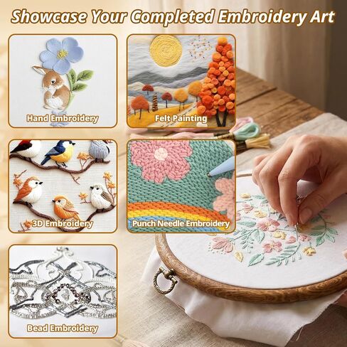 10 Pcs Decorative Embroidery Hoop, Imitated Wood Embroidery Frames, Circle/Octagonal/House/Water Drop Cross Stitch Frame for DIY Craft Sewing & Wall Hanging Decor in Saudi Arabia