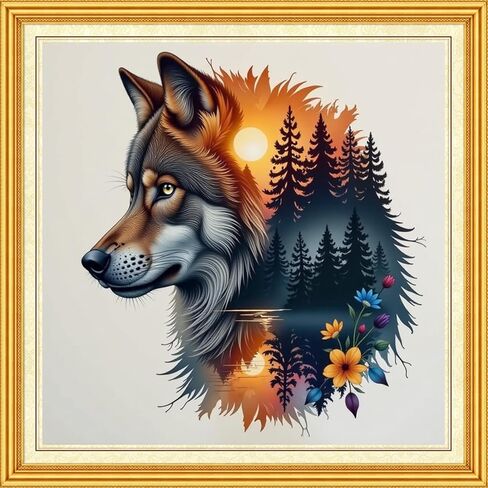 Dimxvean Stamped Cross Stitch Kits,Cross Stitch Kits for Adults Beginners,Embroidery Kits Full Range of Cross Stitch Stamped Kits Needlepoint Kits Cross Stitch Patterns-Sunset Home 18×18 inch in Saudi Arabia