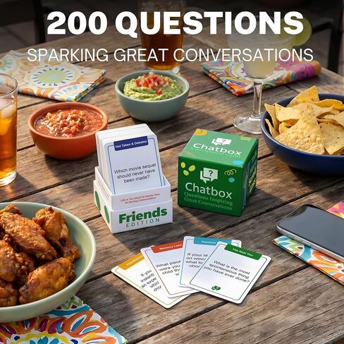 Chatbox Friends Edition Conversation Card Game for Adults and Teens 15+, Fun Party and Travel Game with Thought Provoking Questions, Group Table Game for Friends, Game Nights and Hangouts in Saudi Arabia