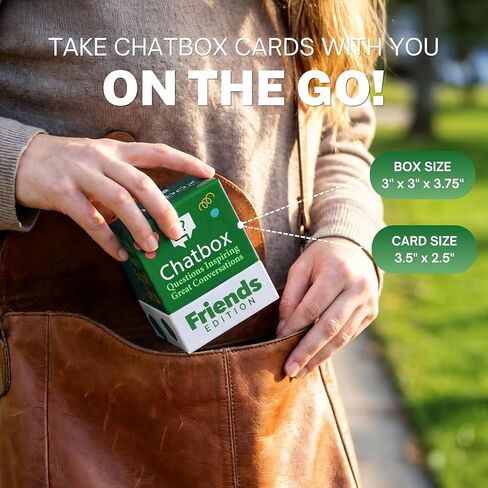 Chatbox Friends Edition Conversation Card Game for Adults and Teens 15+, Fun Party and Travel Game with Thought Provoking Questions, Group Table Game for Friends, Game Nights and Hangouts in Saudi Arabia