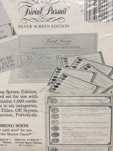 Trivial Pursuit Silver Screen Edition Subsidiary Card Set in Saudi Arabia