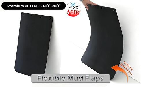 1 1/8" Tapered Mud Flaps Hangers for Semi Truck Stainless Steel Mudflap Hangers with 1/5" Thick 24"×30" Mudflaps in Saudi Arabia