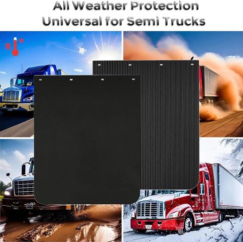 1 1/8" Tapered Mud Flaps Hangers for Semi Truck Stainless Steel Mudflap Hangers with 1/5" Thick 24"×30" Mudflaps in Saudi Arabia