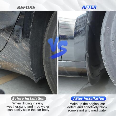 Car Mud Flaps Compatible with Tesla Model 3 2024 Front & Rear Splash Guards Mudguard Mudflaps Car Accessories for Model 3 (Thickened Version, 4 pcs) in Saudi Arabia