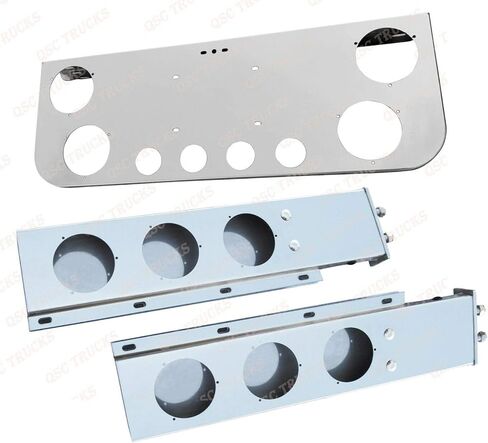 Stainless Steel Rear Center Light Panel w/Cutout + 2.5" Mud Flap Hanger Set in Saudi Arabia