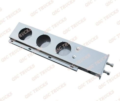 Stainless Steel Rear Center Light Panel w/Cutout + 2.5" Mud Flap Hanger Set in Saudi Arabia