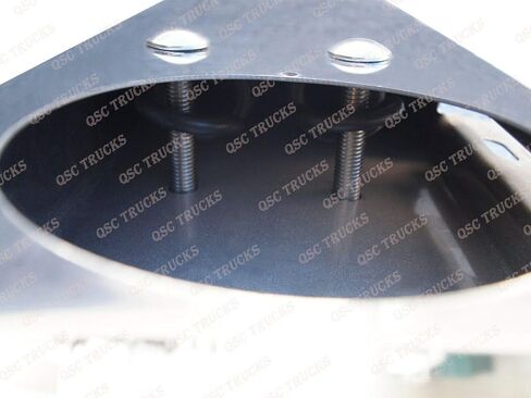 Stainless Steel Rear Center Light Panel w/Cutout + 2.5" Mud Flap Hanger Set in Saudi Arabia