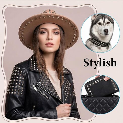 250Pcs 8mm Square Pyramid Studs for Clothing, Metal Claw Nailhead Spike Rivets Studs for Fabric Punk Rock Clothing Leather Shoes Bag DIY Craft Accessories (Silver) in Saudi Arabia