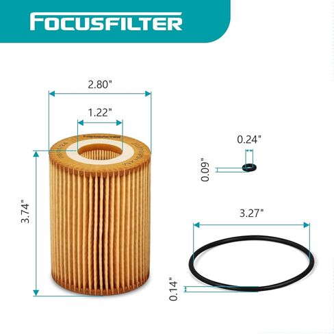 FOCUSFILTER HU821X OEM Grade Oil Filter, for Mercedes-Benz Sprinter 2500/3500/3500XD/4500, Freightliner, Winnebago Era/View/Revel 3.0L OM642 Diesel, Replaces 6421800009, 6421840025, 5175571AA in Saudi Arabia
