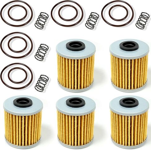 فلتر زيت مع حلقات زنبركية متوافقة مع KX250 2019-2025 KX250F 2005-2020، 52010-0001 عنصر فلتر الزيت (عبوة من 5) in Kuwait