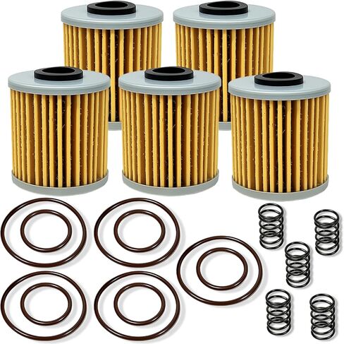فلتر زيت مع حلقات زنبركية متوافقة مع KX250 2019-2025 KX250F 2005-2020، 52010-0001 عنصر فلتر الزيت (عبوة من 5) in Kuwait