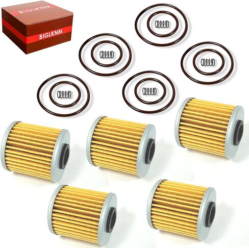 فلتر زيت مع حلقات زنبركية متوافقة مع KX250 2019-2025 KX250F 2005-2020، 52010-0001 عنصر فلتر الزيت (عبوة من 5) in Kuwait