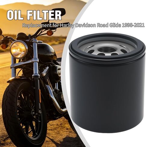 فلتر زيت الدراجة النارية KN171B، بديل لـ Harley Davidson Road Glide 1998-2021، Harley Davidson Fat Boy 2000-2021، يستبدل KN-171B (قطعتان) in Kuwait