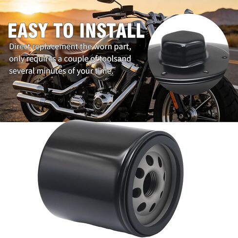فلتر زيت الدراجة النارية KN171B، بديل لـ Harley Davidson Road Glide 1998-2021، Harley Davidson Fat Boy 2000-2021، يستبدل KN-171B (قطعتان) in Kuwait