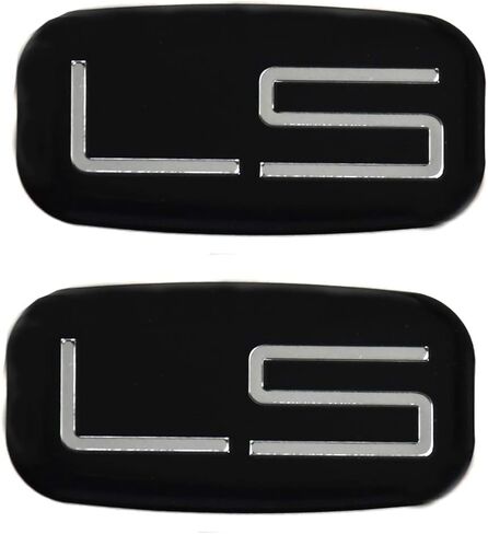2Pc LS Emblems 3D Car Sticker Checkered Cab Compatible with Chevrolet Silverado Tahoe Suburban 15036135 (Chrome) in Kuwait
