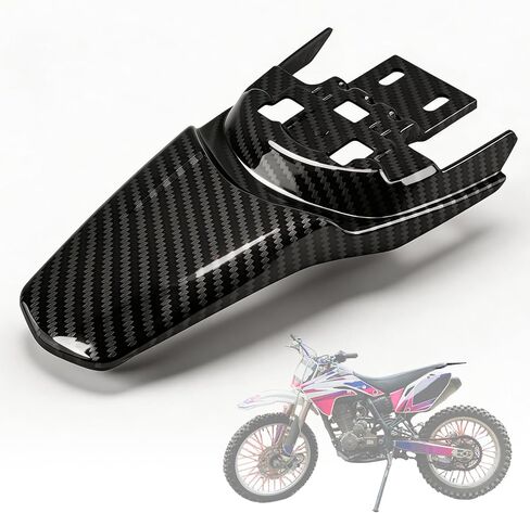 Rear Fender Carbon Fiber Pattern，Motorcycle Rear Seat Mudguard Compatible with Surron Light Bee S, X, X160, X260 Electric Dirt Bike, ABS Plastic Shock Protector Splash Guard in Saudi Arabia