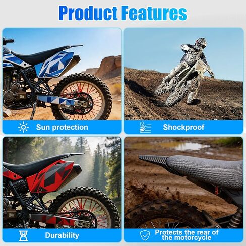 Rear Fender Carbon Fiber Pattern，Motorcycle Rear Seat Mudguard Compatible with Surron Light Bee S, X, X160, X260 Electric Dirt Bike, ABS Plastic Shock Protector Splash Guard in Saudi Arabia