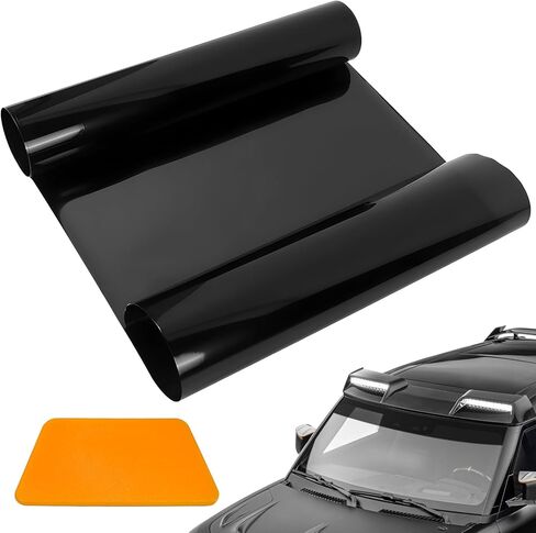 Windshield Tint Strip, 51.2 × 7.9 Inch Waterproof Car Windshield Sun Shading Film with Scraper, Universal Auto Front Windscreen Tint Strip for Heat & UV Protection in Saudi Arabia