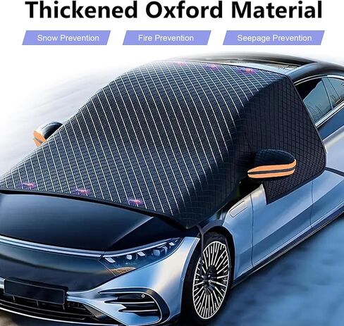 Car Windshield Sun Shade, Dual-Purpose Sun Shade & Snow Shield, Heavy Duty Thicken Windshield Protector -Snow Ice Frost Sun, Suitable for Most Cars, SUVs, Trucks (Black) in Saudi Arabia