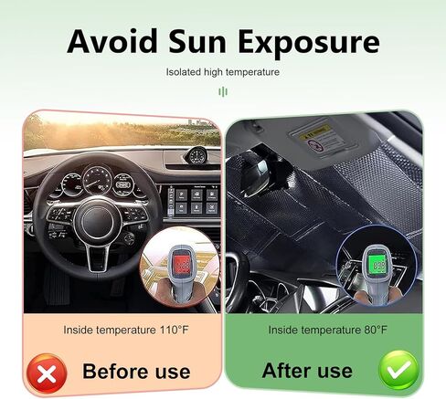 Car Windshield Sunshade, 3-Layer Aluminum Foil Sun Shade for Heat Insulation, Foldable Car Front Window Shades with 2 Suction Cups, Summer Car Sun Protection Accessory (55.12" L x 27.56" W) in Saudi Arabia