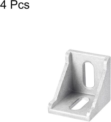 uxcell 8Pcs Inside Corner Bracket Gusset, 38x38x35mm 4040 Angle Connectors for 4040/4080 Series Aluminum Extrusion Profile Silver in Saudi Arabia