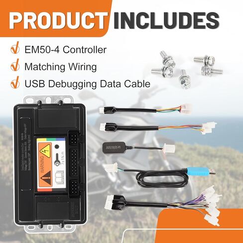 Universal 48V-72V E-Bike Programmable Controller Fit for Electric Dirt Bike Scooter Motorcycle Motor Control Box 170A Programmable Sine Wave Control Module for VOTOL EM50-4, 72300 in Kuwait