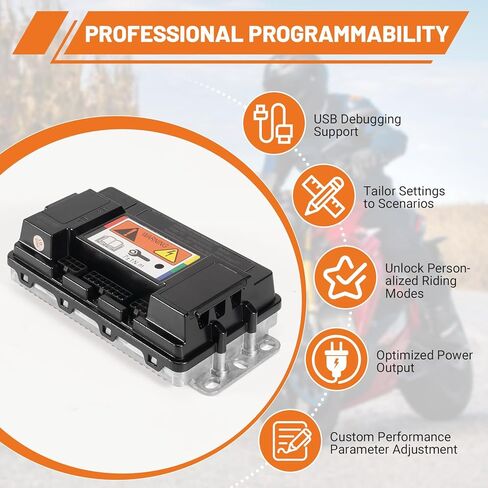Universal 48V-72V E-Bike Programmable Controller Fit for Electric Dirt Bike Scooter Motorcycle Motor Control Box 170A Programmable Sine Wave Control Module for VOTOL EM50-4, 72300 in Kuwait