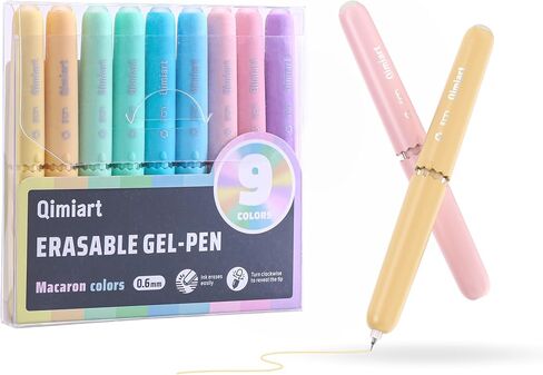 languo Erasable Gel Pens, 0.6mm Fine Point Twist Retractable Erasable Pens, Multi-Color Erasable Ink Pens for Writing, Drawing, Journaling and Planners, 9 Pack Candy Colors in Saudi Arabia