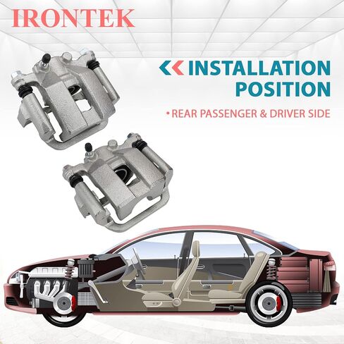 IRONTEK 19B6037A+19B6036A Rear Brake Caliper Passenger & Driver Side Caliper Assembly Fit 2009-2013 for Suzuki Grand Vitara in Saudi Arabia